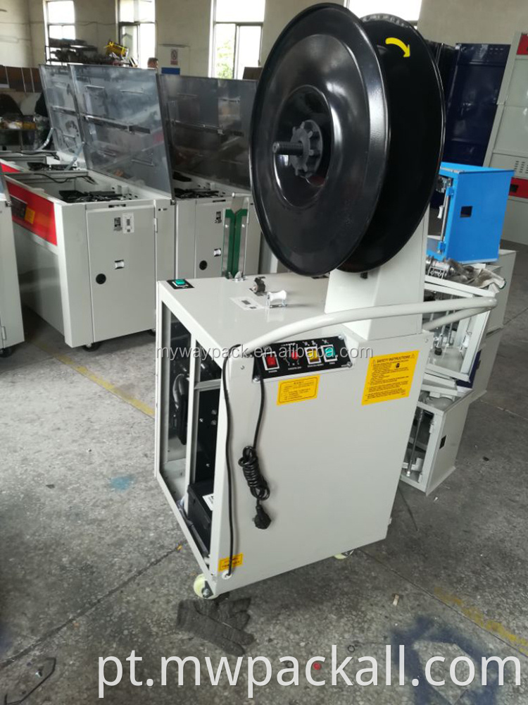 Máquina de cintar paletes de papelão de banda PP semiautomática de fácil operação